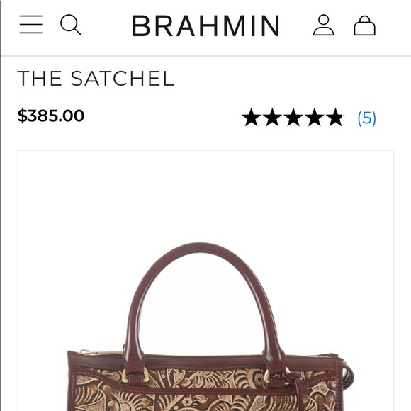 BRAHMIN Tan Trellis Satchel And Matching Wallet - Picture 9 of 15